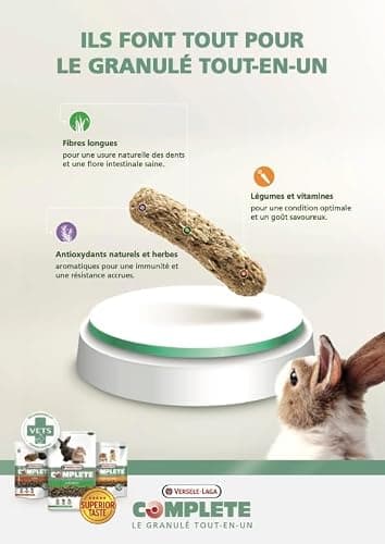 VERSELE-LAGA - Complete Cavia - Extrudés Tout-en-Un Riches en Fibres pour Cobayes - 1,75kg
