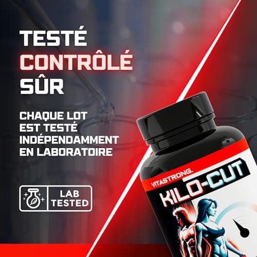 Kilo-Cut pour des Résultats Esthétiques, Solution de Nouvelle Génération - Synergie de Garcinia, Matcha, L-Carnitine, Choline, Glucomannane - 120 comprimés - Sentez-vous Plus Légère et Énergique