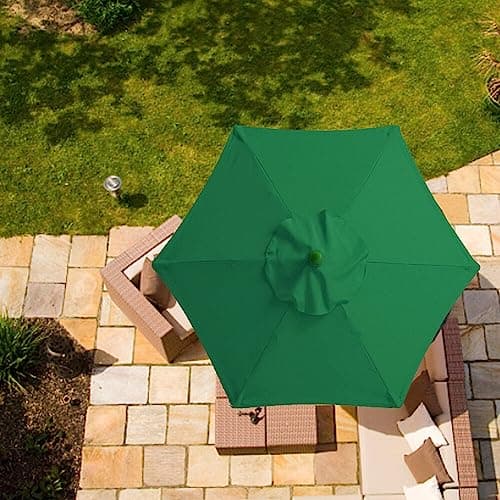 Uposao Housse De Rechange pour Parasol 6 Baleines Résistant À La Décoloration - De Terrasse et Table De Marché pour Extérieur, Plage