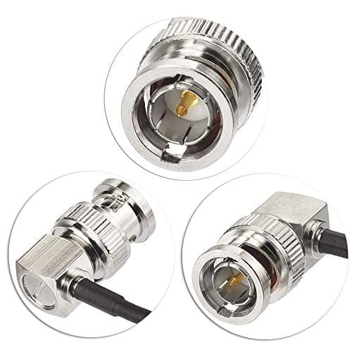 Superbat Câble SDI Vidéo 50cm Câble BNC Double Mâle à Angle Droit RG179 75 Ohms, pour Équipement Vidéo Caméra BMCC, Supporte Câble Vidéo HD-SDI 3G-SDI 4K 8K SDI (Double Angle Droit, 1 Pièce).