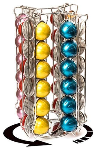 Cobb Industries® - Poséidon CH0019 - Porte Capsules Distributeur Présentoir Rotatif Tournant pour 58 capsules Nespresso Vertuo Acier chromé