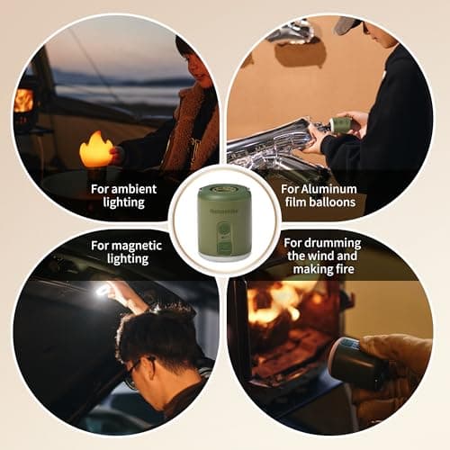 Naturehike Wind-Mini 1600 mAh Pompe à air à Batterie Rechargeable USB-C Mini Pompe à air de Camping Pompe à air électrique portative éclairée Pompe à air sur Coussin d'air avec 6 Buses d'air