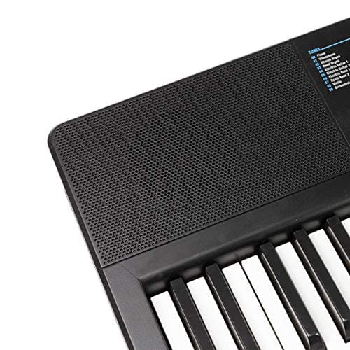 RockJam Clavier Compact 61 touches avec support de partition, alimentation, autocollants pour notes de piano et leçons Simply Piano
