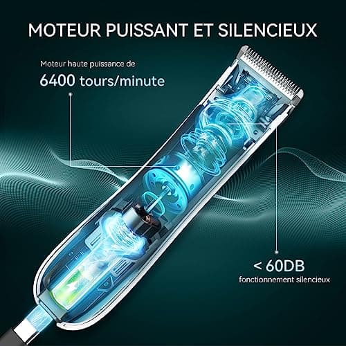 kensen Tondeuse Corps Homme, Tondeuse Intime Homme, Tondeuse Homme Partie Intime Étanche IPX7 Autonomie 120min Rechargeable par USB avec Lumière LED pour Aisselles, Aines, Poils Intimes (Vert)