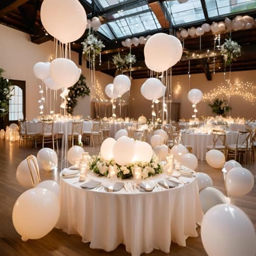 50 Ballons Blancs 12 Pouces 30 Cm Naturel Latex Biodégradable Écologique Gonflables Air Hélium Eau Pour Baby Shower Baptême Anniversaire Graduation Mariage Arc Macaron