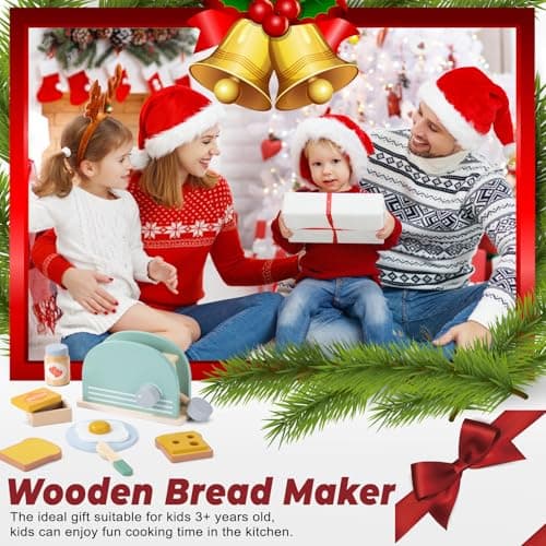 Jouet en Bois Jeux de Rôle Fille Jeux de Cuisine pour Enfants Filles Garçons 3-8 Ans Cadeau de Noël (Bleu)