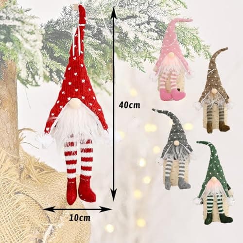 Anyingkai 5 Pièces GNOME De Noel Lumineux,GNOME de Noel Peluche Lumineux,Lutin De Noel Decoration GNOME,Lutins de Noel éclairé,Bseical Lutin de Noël,Décor Maison Cadeau Noel (5A)