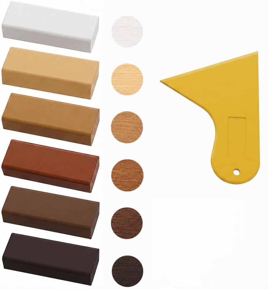 Kit de Réparation Parquet et Meubles en Bois, Blocs de Cire Mastic Bois