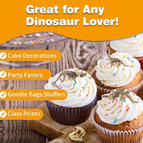 GZqiancang 23 pièces os de Dinosaure, Squelette de Dinosaure de Simulation pour la décoration de gâteaux, Jeux scientifiques, fouilles de Dinosaures et fêtes d'anniversaire de Dinosaures