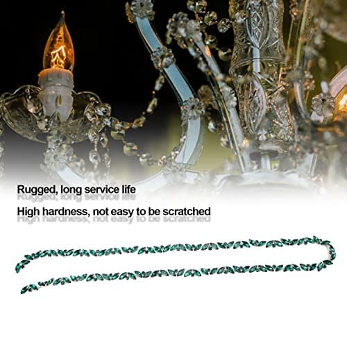 Chaîne en strass, chaîne en verre à franges en strass pour la fabrication de bijoux à bricoler soi-même, couture artisanale, breloques de chaussures, décoration de mariage(Vert)