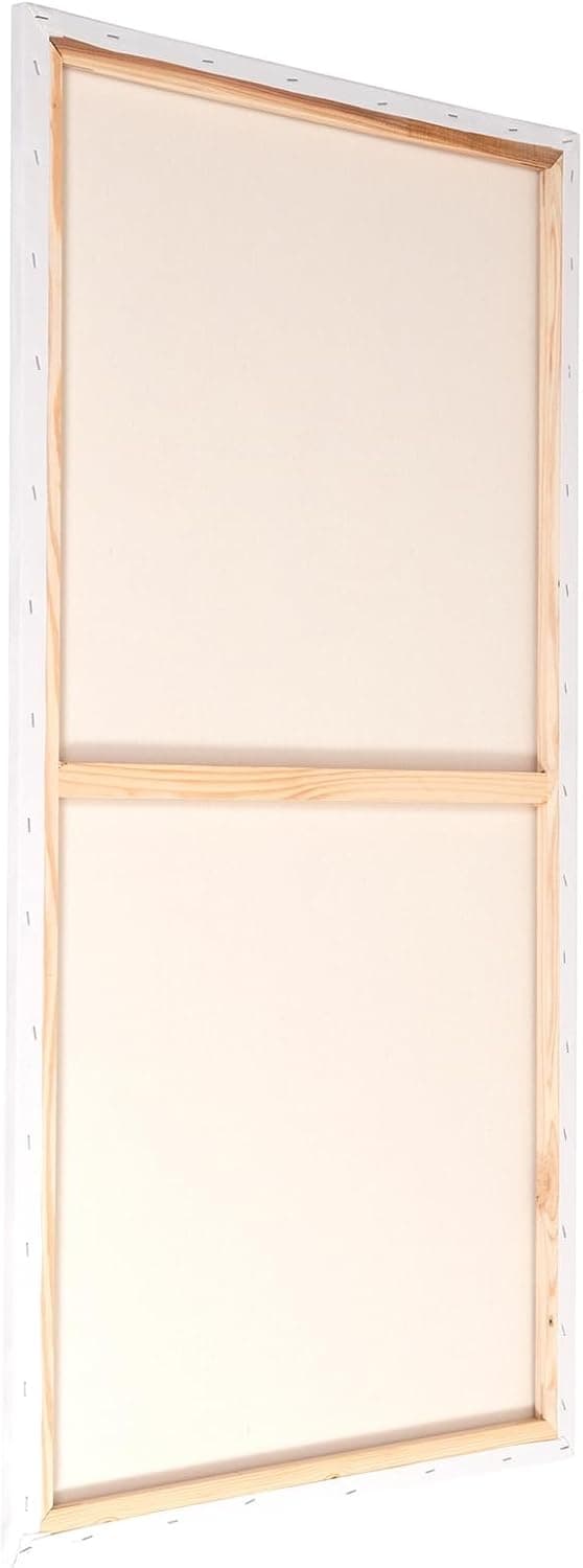 2 TOILES B.K. PLUS sur châssis | 100% coton, apprêt multiple | Support de peinture premium, châssis entoilé prêt à peindre