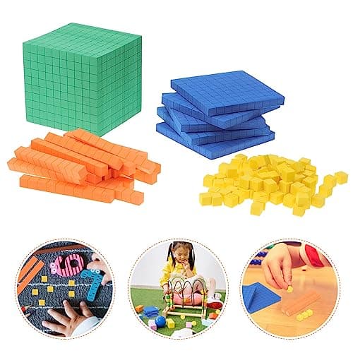 Alipis Blocs De Base Dix pour Les Mathématiques Mousse Blocs De Base Dix pour Les Mathématiques Blocs De Valeur De Position Mathématiques Compteurs Mathématiques Manipulatifs Cubes