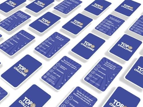 KICÉKI – Top 5 Challenge – Jeux de société Famille et Amis – 220 Cartes pour deviner Les réponses d’Un Panel de Français – Jeu de Carte Adulte – idée Cadeau