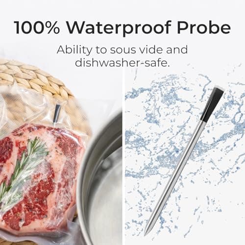 MEATER Plus | Jusqu'à 50m Longue Portée Thermomètre à Viande Intelligent Sans Fil Pour Gril, Four, Cuisine, Barbecue, Rôtissoire avec Connectivité Bluetooth et WiFi