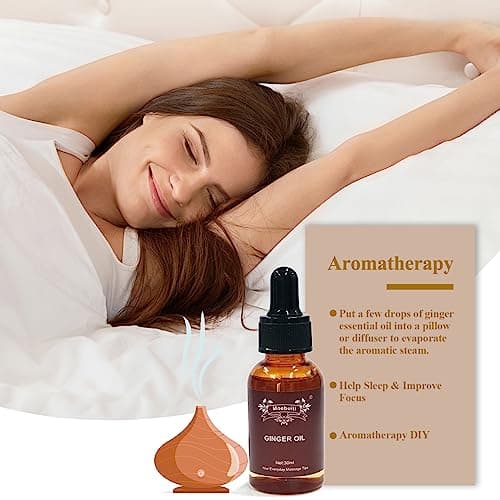 Huile de Massage, Huile de Gingembre, Huile de Massage de Drainage Lymphatique, Essentielle Huile pour Réchauffer, Détendre, Masser, Huile de Massage pour Soulager des Douleurs Articulaires