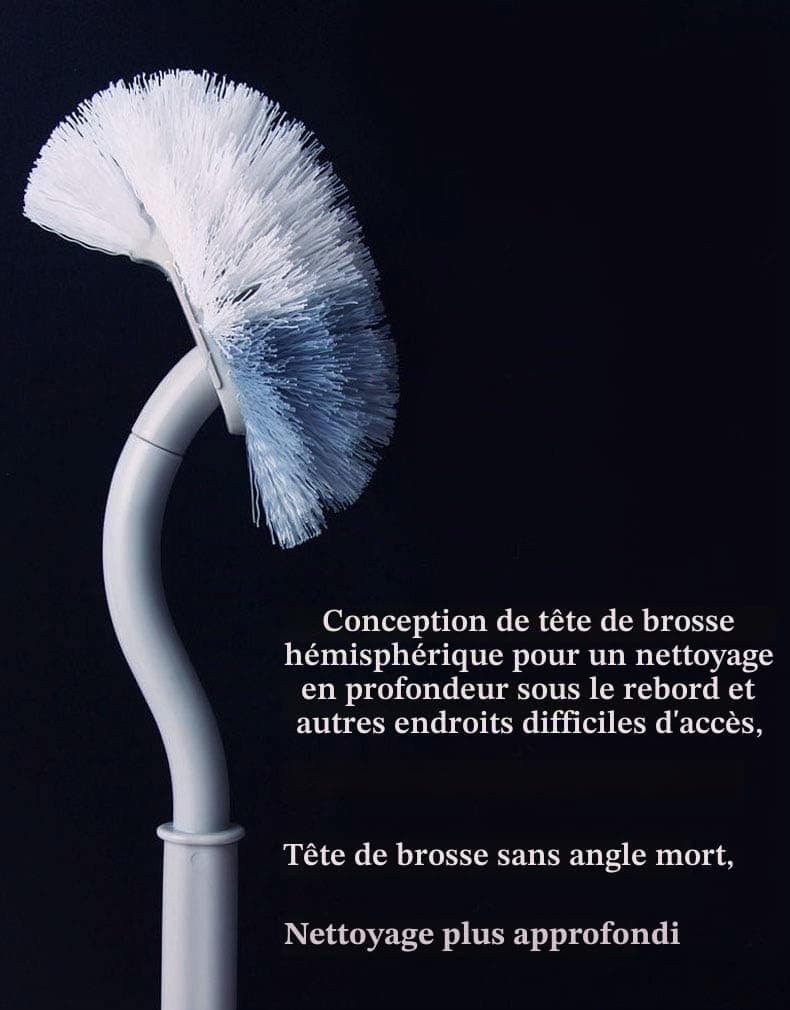EINESIN Brosse de Toilette, Brosse de Toilette avec nettoyant pour Bords, Long Manche