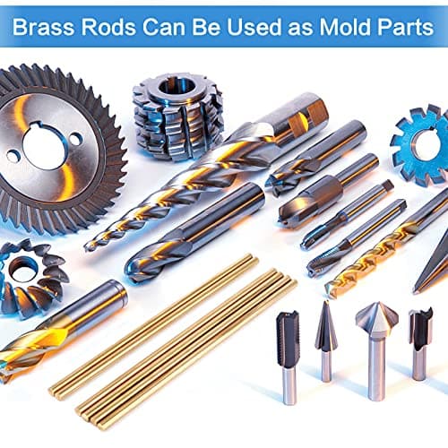 Tige en Laiton 30 Pcs Barre de Tige Ronde en Laiton Barre de Tige Matériel Travail en Laiton Pour les Opérations d'Usinage à Grande Vitesse et Pièces Complexes