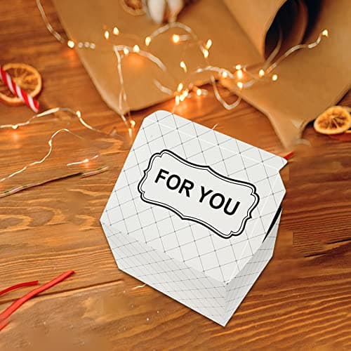 OFFCUP Explosion Confettis Boîte Cadeau, Carte d'anniversaire Happy Birthday Explosive avec Confettis pop-up, Cadeau d'anniversaire Créatif DIY 18.5 x 14 x 11 cm- Blanc FOR YOU