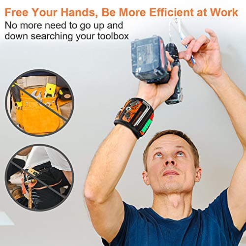 Cadeau Homme Original Bricolage Outillage - Idee Cadeau Homme Noel Gadget Insolite Utile Outil Multifonction, Cadeaux Papa Noel Bracelet Magnetique Homme, Cadeau Saint Valentin, Cadeau Fete des Peres