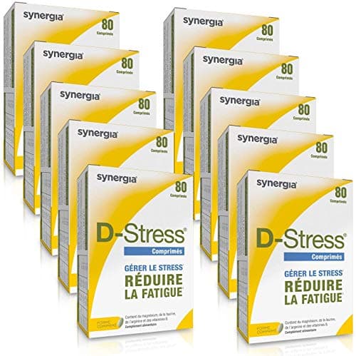 D-STRESS COMPRIMÉS Lot de 10 | Magnésium de 3ème Génération + Taurine + Arginine + Vitamines B | Gère le Stress du Quotidien et Réduit la Fatigue | LABORATOIRE SYNERGIA