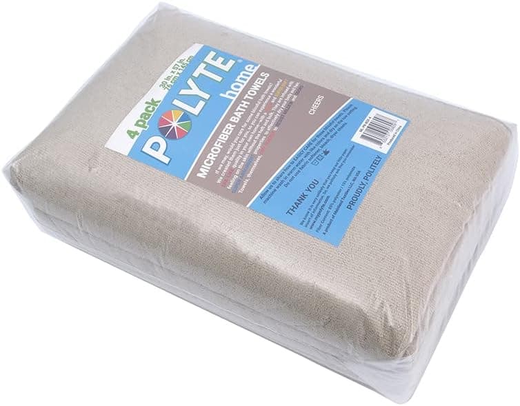 Polyte Serviette de Bain Microfibre Rapide 330 GSM 76,2x144,8 cm, 4 pcs