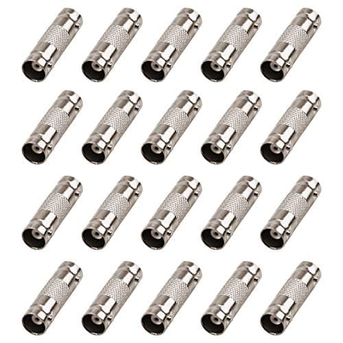 AvoDovA Lot de 20 BNC Femelle à Femelle Connecteur, Connecteur Adaptateur BNC, Adaptateur Connecteur Droit