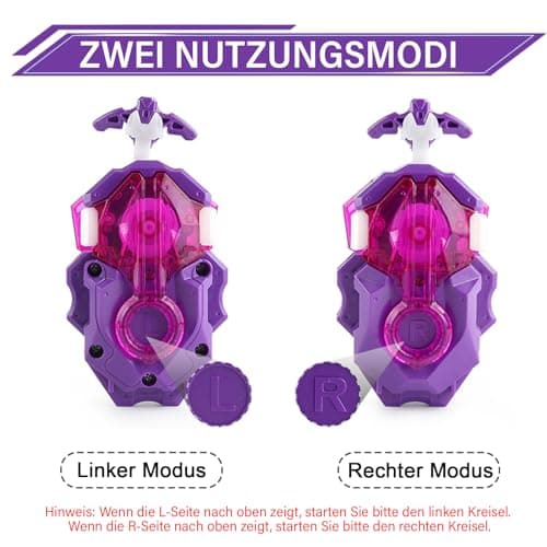 Hozuumo Bey Toupie Blade Burst Turbo Combinaison, Toupie de Combat 4D Metal Fusion avec Lanceur B-184, Bey Starter Blade, Jeu Cadeau pour Enfants de 6+ Ans