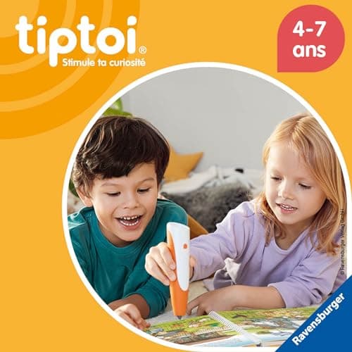 Ravensburger - tiptoi® - Starter Set - Lecteur + Livre 'L'encyclopédie des p'tits curieux' - Jeu éducatif électronique, sans écran - Dès 4 ans - version française - 00176, Orange
