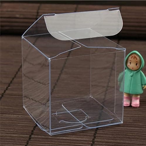 HENGBIRD 50 PCS 5 x 5 x 5 cm Boîte Cadeau Transparente Clear Boîtes de faveur de Mariage Petit Cube Emballage Cadeau Boite Boîtes à Gâteaux Pour le Mariage Boîte de Cotillons, fêtes, anniversaires
