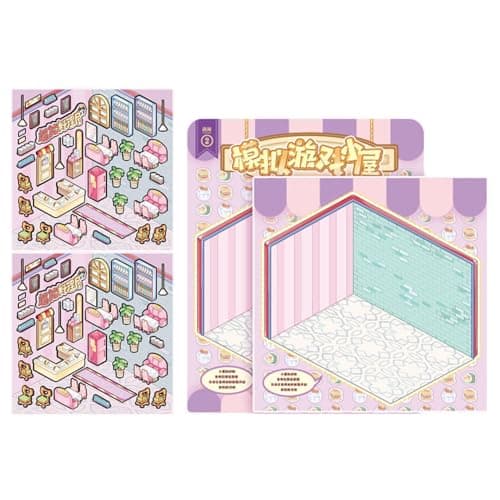 Vjeybv Sticker Scenes – Autocollant 3D pour décoration de petite pièce pour, anti-stress, scrapbooking