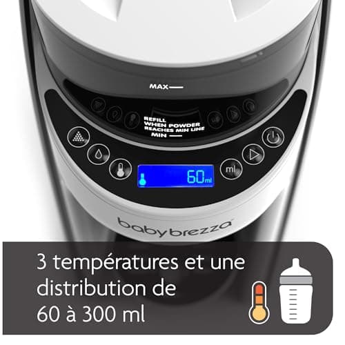 Baby Brezza Formula Pro Advanced, Préparateur de Biberons Instantané Et Automatique, Dose Et Mélange l'eau Chaude Et La Poudre de Lait par Simple Pression d'un Bouton, Noir, 1 Unité