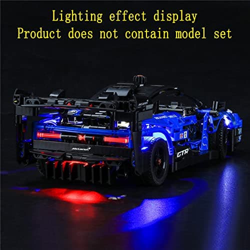 GEAMENT Jeu De Lumières Compatible avec Lego McLaren Senna GTR - Kit D'éclairage LED pour Technic 42123 (Modèle de Bloc Non Inclus)