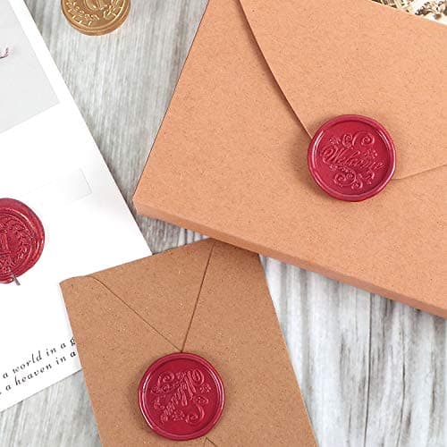 15 Pièces Bâtons de Cire à Cacheter pour Timbre de Cachet de Cire Rétro Vintage et Lettre, Idéal pour les Invitations de Mariage, Escargots, Emballages Vin, Emballages (Vin rouge)