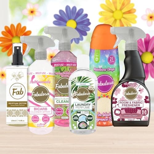 Parfum de linge Fabulosa polyvalent, désodorisant, booster de senteur, fraîcheur longue durée, 250 ml, lot de 12 unités, Fresh Linen