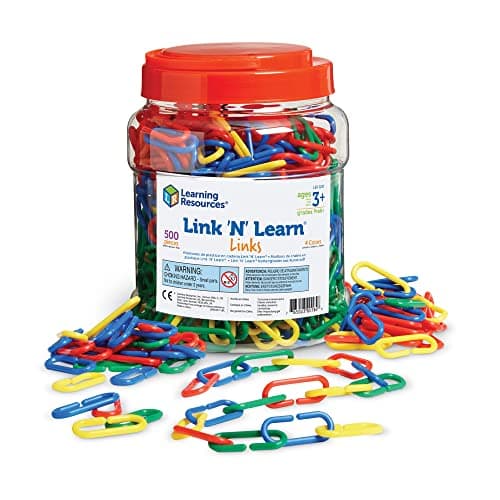 Learning Resources Attaches Link 'N' Learn - 4 couleurs (jeu de 500)