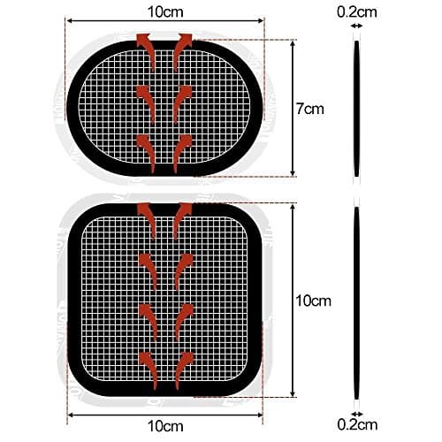 Coomatec 9 Pièces Électrode de Ceinture,Compatible avec Abs Series, Électrode de Rechange pour Ceintures Musculation Abdominales