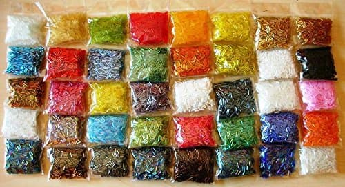 Lot de perles de rocaille AM61 - En verre - 2 x 6 mm - 15 couleurs - 300 g