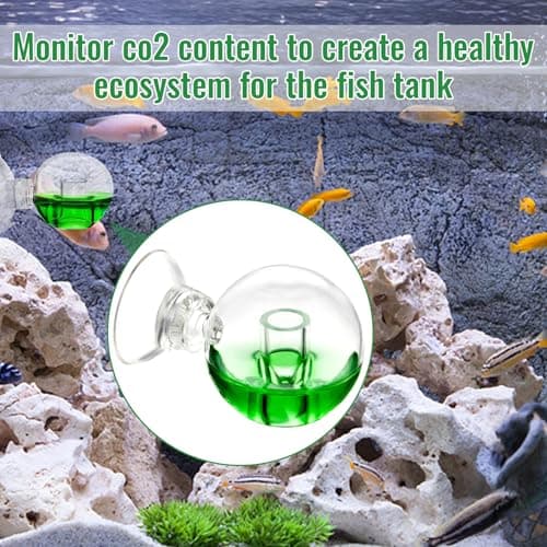 SoundZero 2 Pièces Test de CO2 pour Aquarium, Drop Checker CO2, Test de CO2 pour Aquarium, Test de Réservoir de Poisson Kit de CO2 Aquarium Accessoires pour Les Usines D'aquarium
