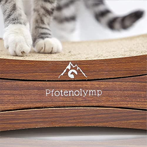 Pfotenolymp Griffoir Chats Premium/Meuble Grattoir Chats - Planche à Gratter/Griffoir pour Chats – Griffoir Chats Carton Ondulé et Herbe à Chat - Planche à Gratter en Carton