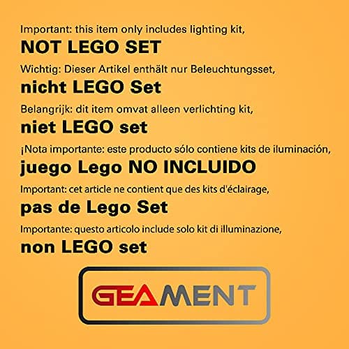 GEAMENT Jeu De Lumières Compatible avec Lego Confidential (Roller Coaster) - Kit D'éclairage LED pour Creator 10261 (Modèle de Bloc Non Inclus)