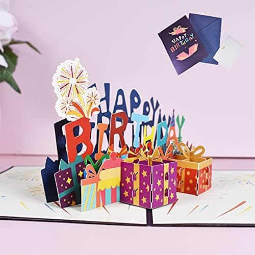 Carte Invitation Joyeux Anniversaire Fille Carte Cadeau Homme Garcon Femme, 3D Pop Up Happy Birthday Carte De Joyeux Anniversaire Voeux Sautant Pour Vos Amis Et Amoureux De La Famille