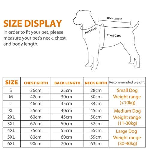 PETCUTE Manteau Imperméable pour Chiens Veste pour Chien Taille Petit Moyenne Grande Vetement Chuads pour Chien