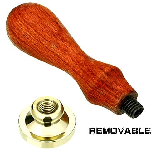 Anbose Ensemble de cachet de cire Arbre de vie comprenant 1 sceau en cuivre avec poignée en bois, 3 bâtons de cire, 1 cuillère à fondre et 2 bougies blanches