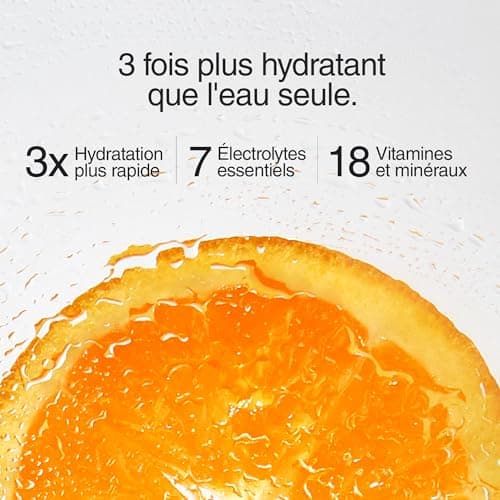 Electrolytes Phizz, Multivitamines & Comprimés d'hydratation - 20 comprimés de réhydratation effervescents - 18 vitamines et minéraux, vitamine C et hypocalorique (60 Comprimés, Orange)