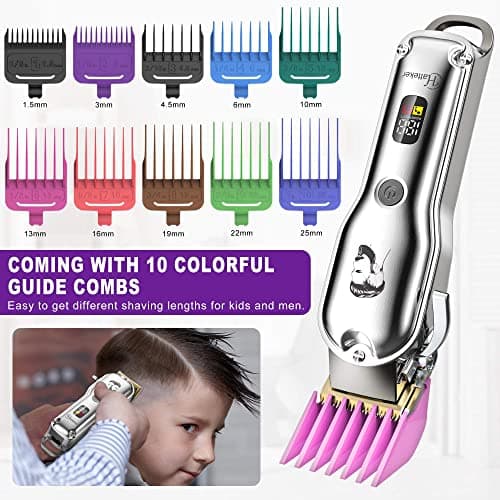 Hatteker Tondeuse à Cheveux Professionnelle Hommes Tondeuse à Barbe De Précision Tondeuse à Cheveux Longs Hommes Étanche IPX7