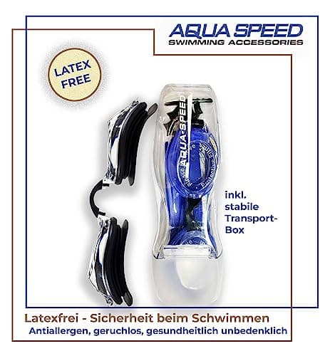 Aqua Speed ® Lumina, Lunettes de Natation avec dioptries de -1,5 à -8,0 / UVA/UVB de 100%, Hauteur:-3.5;Model:Lumina/Noir/Non teinté
