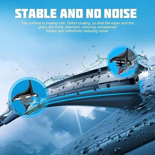MisFun 6 Pièces Caoutchouc Essuie Glace, Lames d'Essuie-Glace de Rechange en Caoutchouc, 800mm Glace Recharges Essuie, Universelles Glace Bandes Essuie-Glaces, pour Voiture Essuie-Glace