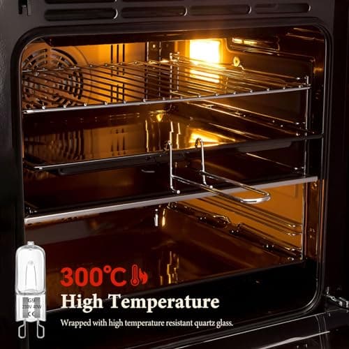 Liuyife G9 Ampoule Halogène Four 40W 300 Degré, Dimmable Blanc Chaud 2700K 520LM, 230V, Ampoule Halogène G9 pour Lampe Four, Micro-ondes, Lampes de Table, 2 Pièces