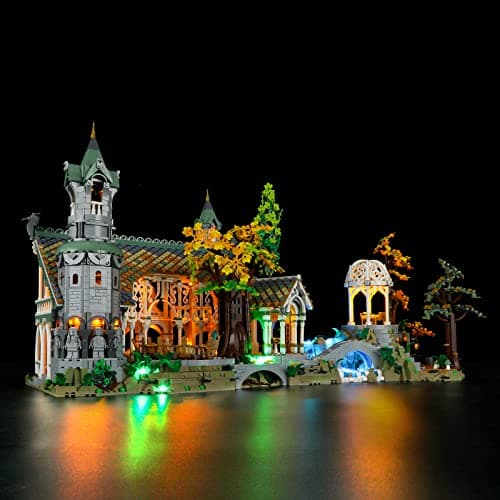 BRIKSMAX Kit d’éclairage à LED pour Lego Icons Le Seigneur des Anneaux : FONDCOMBE - Compatible with Lego 10316 Blocs de Construction Modèle- Pas inclure l’Ensemble Lego