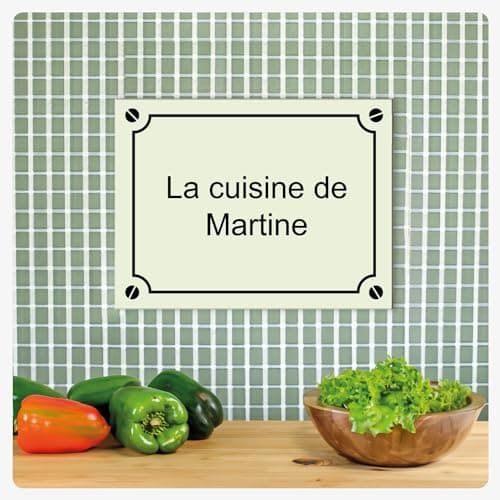 Plaque de rue décorative en aluminium Personnalisée pour intérieur et extérieur 20x15cm Alu Brossé